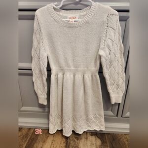 Cat & Jack Cream Knit Dress 3t